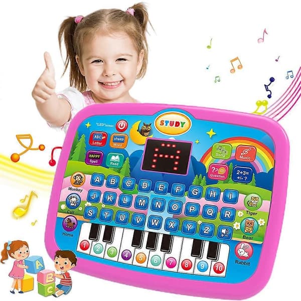 Barn over 3 år lærer nettbrett leseferdighet matematikk musikk opplysning leker Pink