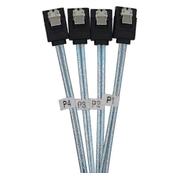 Sas Kabel Sata Kabel Høy Hastighet 6gbps 4 Porter Kompatibel Med Server 0.5 Meter