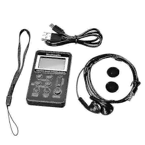 Ny Personlig AM/FM Lommeradio Bærbar Vr-robot, Mini Digital Tuning Walkman Radio, Med Oppladbart Batteri