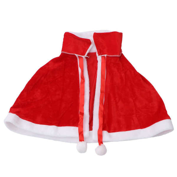 1 stk klassisk julesjal med bindereb til kvinder Elegant wrap plys for voksne sjal (rød)