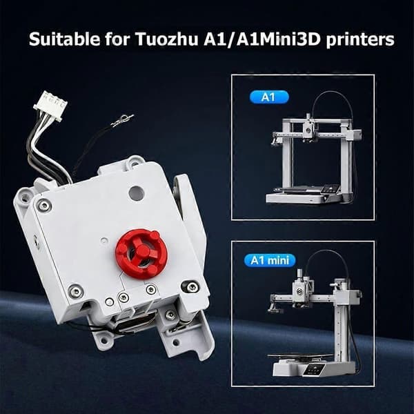 För Bambu Lab A1 /A1 Mini Extruder-enhet Härdad Stålväxel Extruder-kit för Bambu Lab 3D-skrivardelar
