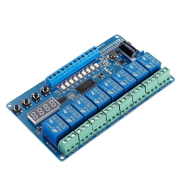 8-36V 8-kanals Multifunktions Tidsforsinkelsesrelæ Interface Board Modul Optokobler LED