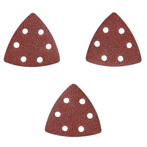 Tillbehörsset med 10 Träslipark 90 mm 6 Hål Sandpapper Självhäftande Flock Multi-purpose Sandpapper Starlight