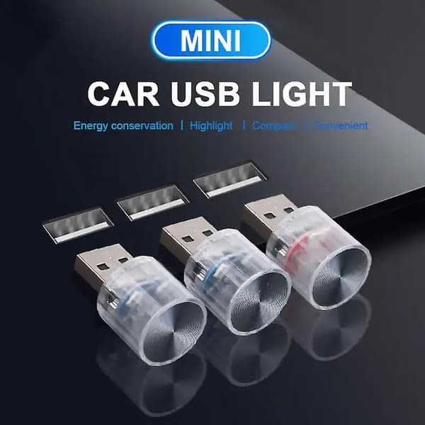 Mini USB LED Ambient Lys Dekorativ Atmosfære Lamper Til Interiør Miljø Auto PC Computer Bærbart Lys Plug Play