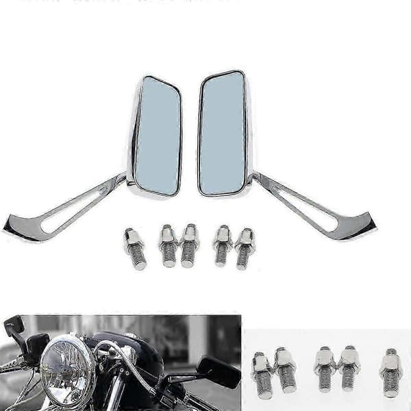 Motorcykelbackspeglar Krom 8/10Mm För
