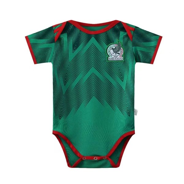 VM baby fodbold trøje Brasilien Mexico Argentina BB baby kravledragt jumpsuit mexico home court Size 9 (6-12 months)
