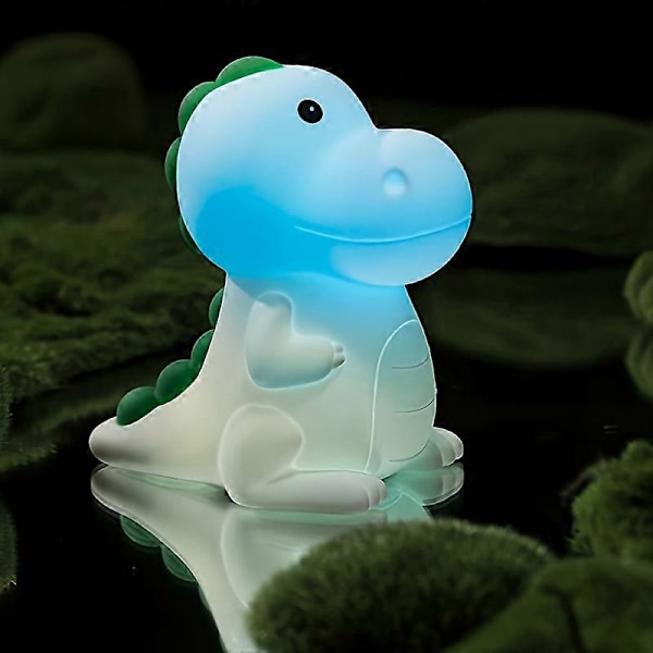 1 stk. LED Bærbar Dinosaur Silikone Natlampe, USB Opladning Varmt Lys Farverigt/tre-tonet Lys Klap Med Sovelys, Kreative Gaver Soveværelse, Liv