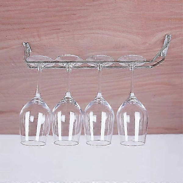 27 cm x 11 cm Vinglasstativ, Redskabsholder, Rustfrit Stål Hjemmebar Glasstativ, Vinglasholder Krog, Vinglas Redskabsholder til Underskabe