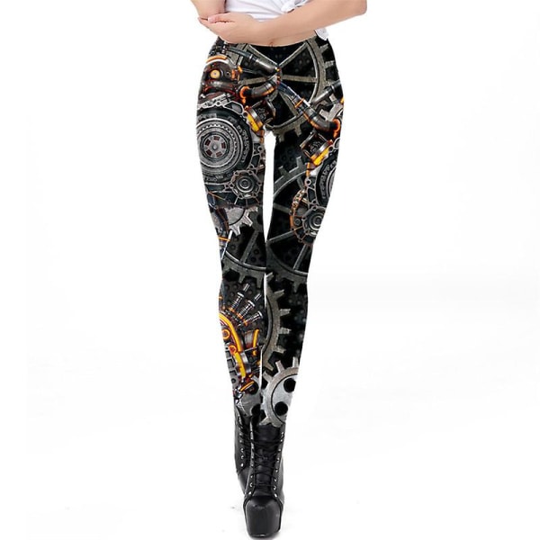 Kvinners Halloween Leggings Stretchy grafisk trykt Legging Tights style 3 XL