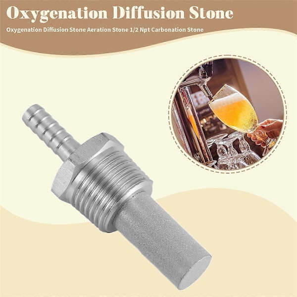 Hjemmebrygging Inline Oksygenering Diffusjonsstein Luftingsstein 1/2 Npt Karboneringsstein
