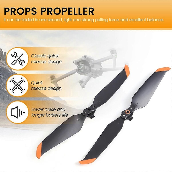 til DJI Mavic Air 2/2S Lav-Støj Propeller 7238 Props