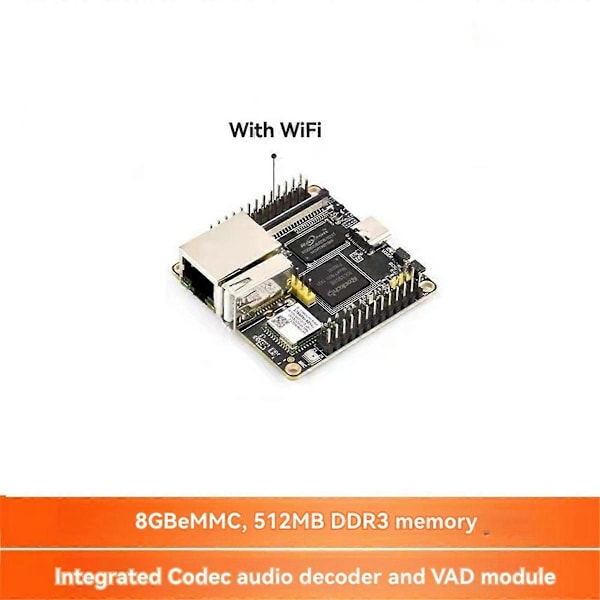 Kehityskortille RK3308B, jossa WIFI-moduuli, sisäänrakennettu EMMC-8GB, 512MB DDR3, Codec-äänidekooderi VAD M