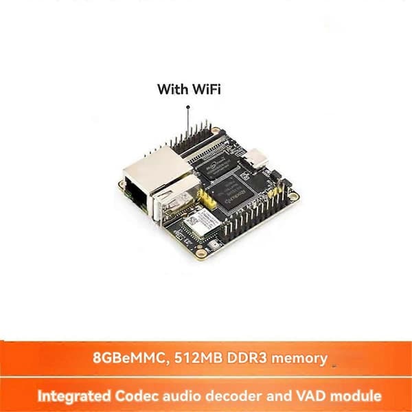 Til udviklingskort RK3308B med WIFI-modul indbygget EMMC-8GB 512MB DDR3 Codec Audio Decoder VAD M