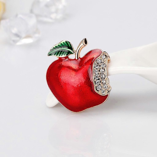 Nyår Jul Frukt Brosch Corsage Gåva Strass Bankett Scarfpins Badge