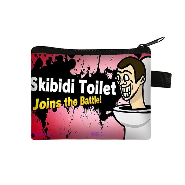 Skibidi Toalett Myntpose Barn Anime Spill Veske Gutt Jente Veske Bærbar oppbevaringsveske Søt lommebok Dame Sminkevesker Gave Skibidi toilet-10