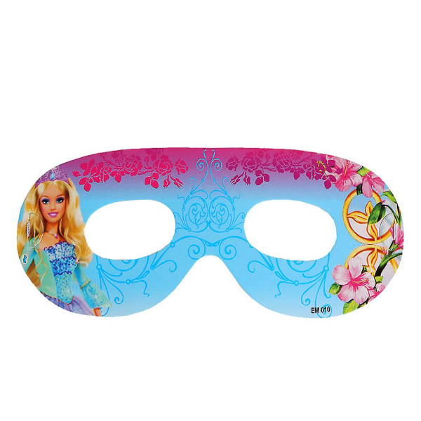 Barbiee-dukke Bursdagsfest Dekorere forsyninger Rosa jentetema Servise Kopp Tallerken Ballong Baby Shower Prinsesse Fest Dekor Gaver Eye Mask 6PCs