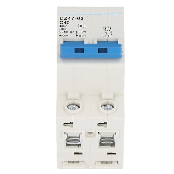 2P Miniatyrbrytare DIN-skena Lågspännings Luftbrytare AC 400V 40A DZ47‑63 C40
