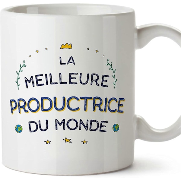 Audiovisuell Produsent Kvinne Krus på Fransk Meilleur du Monde Morsom Gave til Kolleger Keramisk 11oz Krus