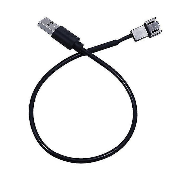 30 cm USB Han til 3-Pin Adapterkabel Konnektor til PC Computer Kabinet CPU Blæser