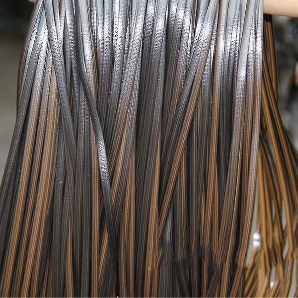 500g Syntetisk Rattan Vævemateriale Kaffe Gradient Flad Plast Rattan