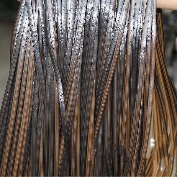500g Syntetiskt Rottingvävmaterial Kaffegradient Platt Plastrotting