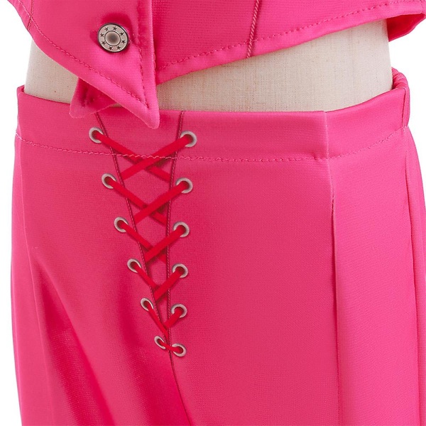 Børn piger Barbie dukke cosplay fest outfits Tank top bukser med tørklæde sæt 12-13 Years