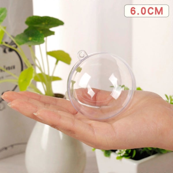 Utsøkt Klar Kule Hengende Hul Dråpe Ball Bryllupsfest Ornamenter Dia 12cm