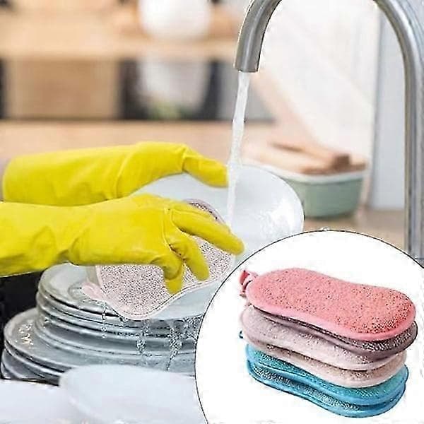 Sæt med 8 vaskbare mikrofibersvampe, perfekte til nonstick-s