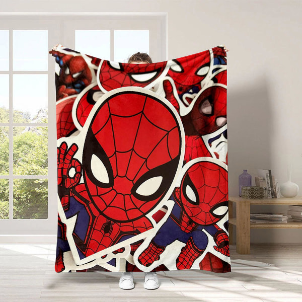 Spiderman-teppe Supermykt Varmt flanelltepper Sovesofa Bil Barn Gutter Gaver style 5 125*150cm