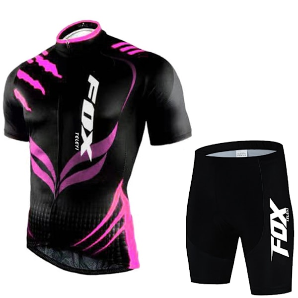 fox teleyi Cykeltröja Set Herr Sommar Utomhus Cykelkläder Snabbtorka Cykelkläder Andas MTB Cykeldräkt 3 XXL