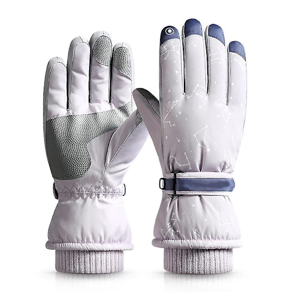 Lumihanskat Vedenpitävät Talvi Ski Gloves Lämpimät neutraalit käsineet SK23Hibiscus Purple(Star)
