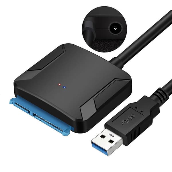 Usb3.0 til Sata Harddisk Kabel for 2.5 3.5 Hdd Ssd Adapter Ledning 45cm/17.7in