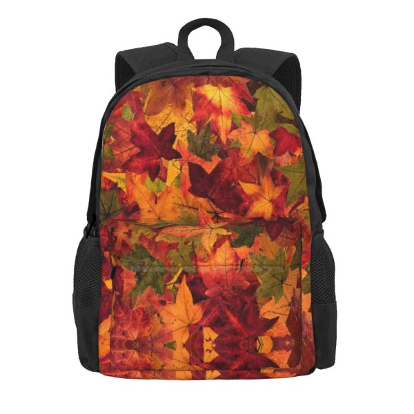 höstens skolförvaringsväska studentryggsäck Backpack-Black
