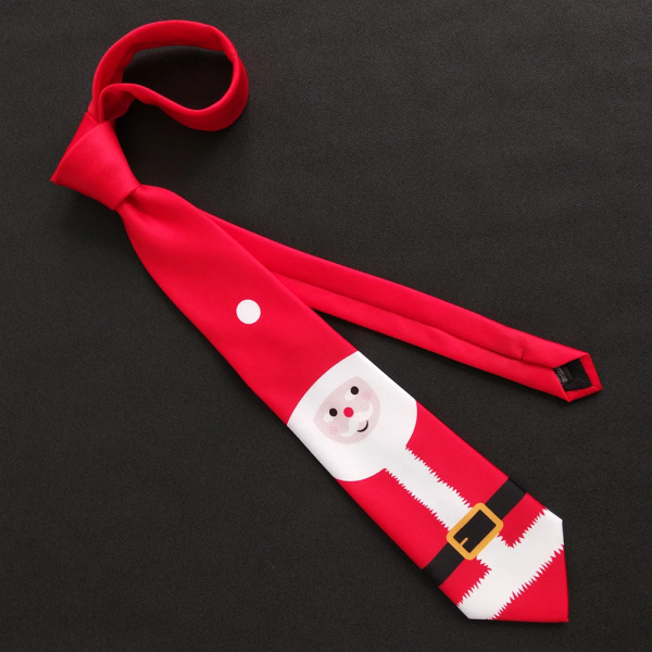 EASTEPIC Slips med klassisk trykk Fasjonable slips for menn Fargerike slips for menn Julefest kvalitetstilbehør julenissen style 1
