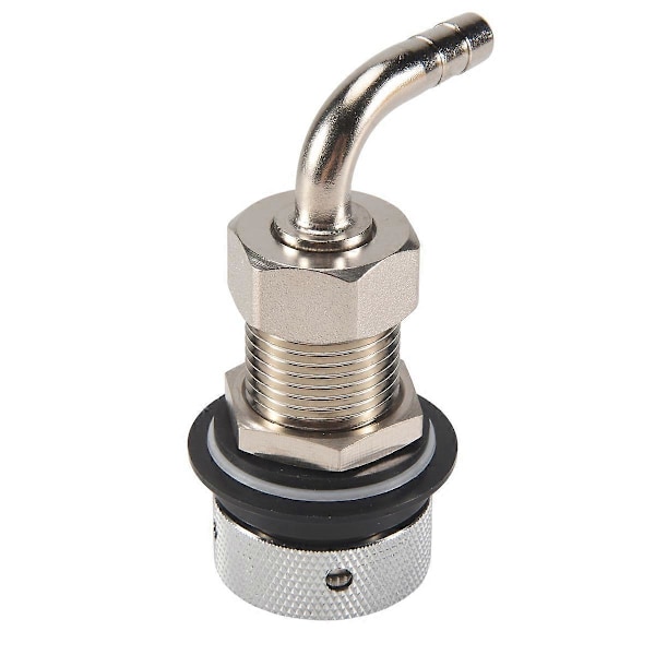 Ølhanehane med 8 mm Barber Albue, Forkromet Messinghane G5/8 til Justerbar Haneudkast
