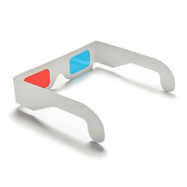 3D Papirbriller, Rød og Cyan Anaglyph, Hvit Pappramme, 100 stk