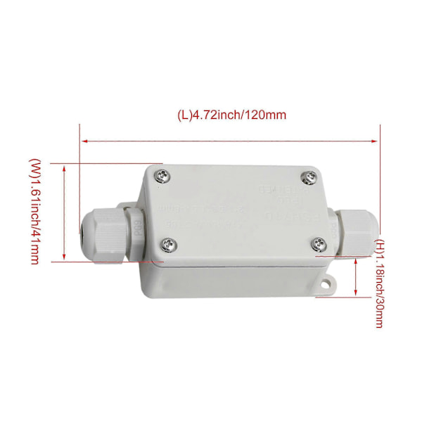 2 kpl Ip65 2-suuntainen kaapelijohdinliitinrasia P02-d3-liittimellä