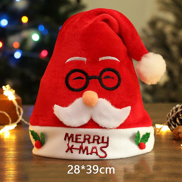 Nye julehatte Voksne Børn Børn Kostume Julemand Snemand Rensdyrfestival Hat Ornament Til Navidad Nytårsgaver 29 28*38cm