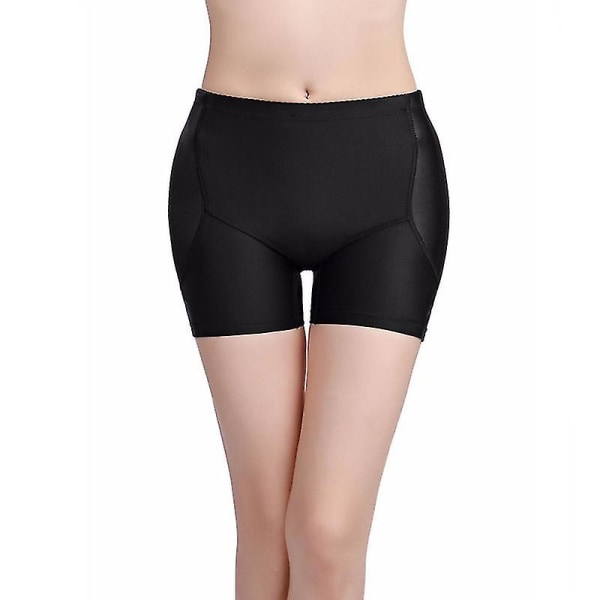 Naisten pehmustetut saumattomat Muotoiluhousut Alushousut Butt Lifter Hip Enhancer Alusvaatteet Shaper Shortsit Irrotettavat pehmusteet S-5xl black 2XL