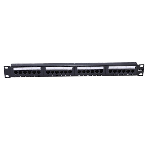 UTP 24 Port Rj45 Patch Panel Rack Kabel Veggmontert Brakett Koblingsrack Verktøy Ethernet Lan Nettverk