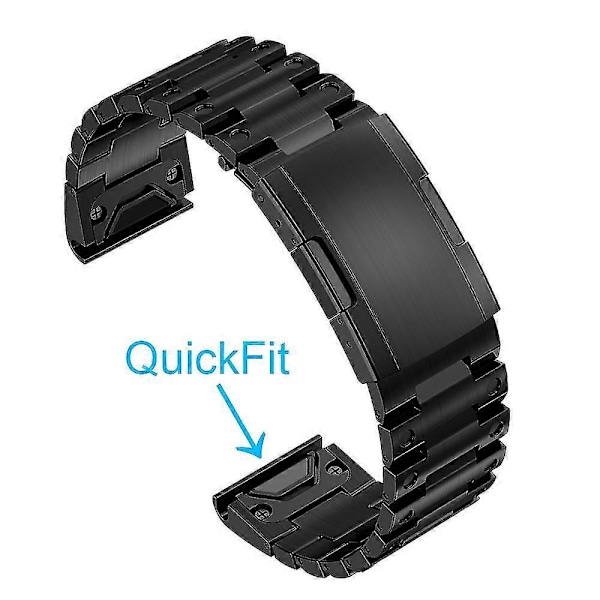26 mm Quick Release rem med foldespænde til Garmin Fenix 7X/7X Solar/Enduro/ Coros Vertix 2