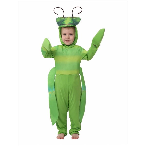 Grön insekt Bug Fyndklänning för barn Halloween kostymer Barns bönsyrsa kostym XL (135cm-145cm)