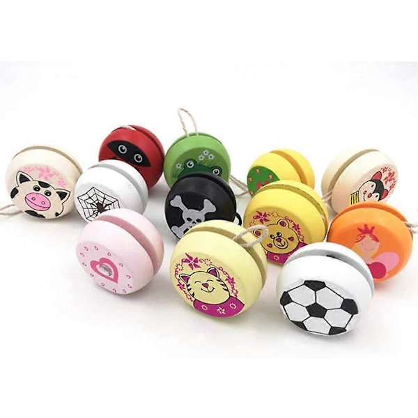 3 st Björn Jojo Leksaker Trä Jojo Boll Djur Jojo för Barn Leksak