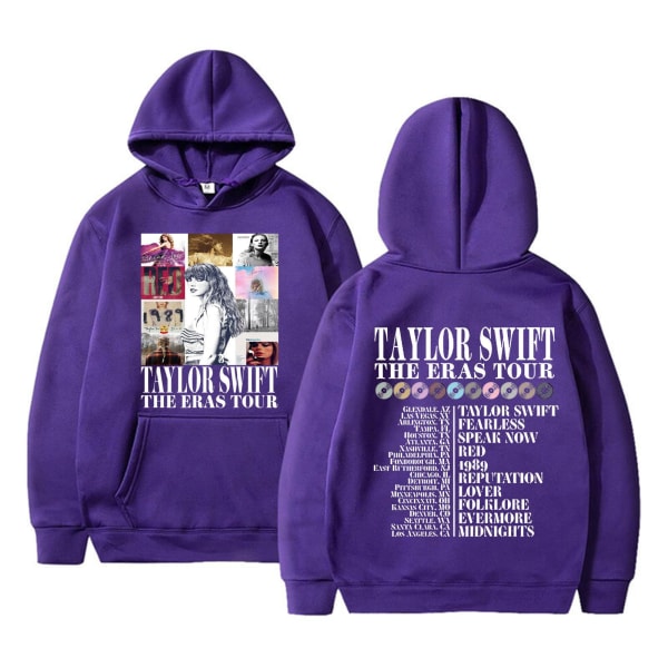 2023 julegave Taylor Swift Fans hættetrøje efterår og vinter Sweatshirt til mænd og kvinder julejakke purple M