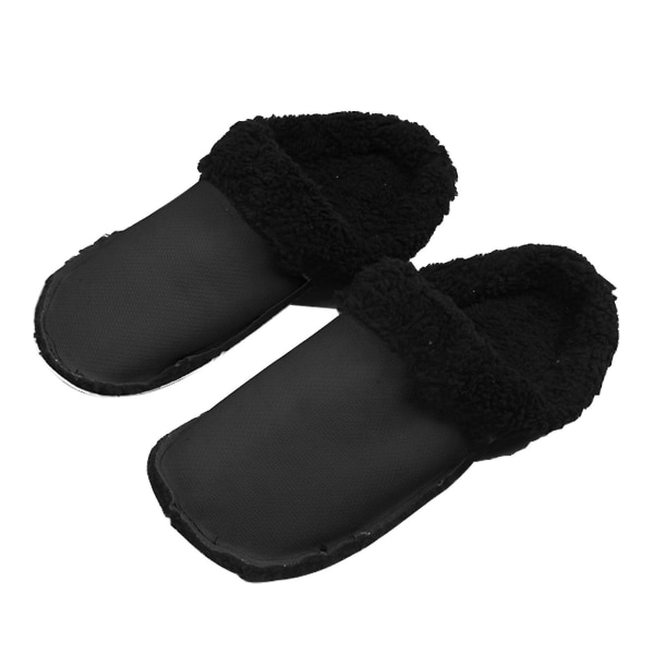 Vaskbar Vinter Varm Croc Clog Indersål Slidstærk Furry Indlæg Liner Slipper Sort EU37-38