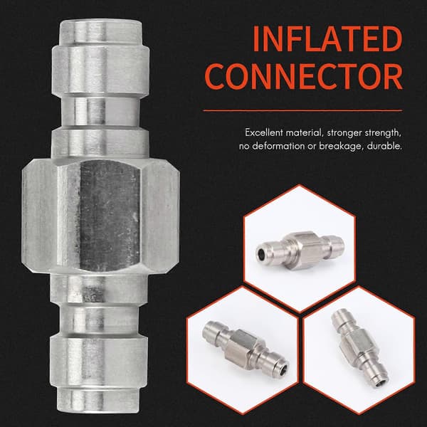 Luft PCP Dobbelt Ende Han Quick Disconnect Adapter Rustfrit Stål Dobbelt Han Fyldnippel