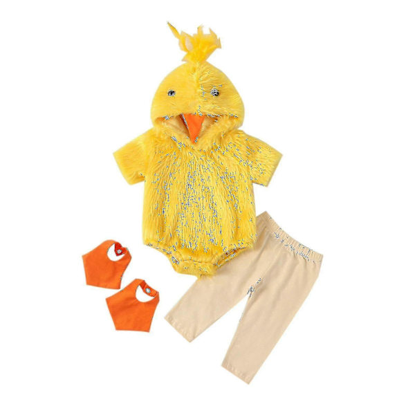 Kyllingekostume til småbørn, baby kyllingekostume til småbørn og børn - you
