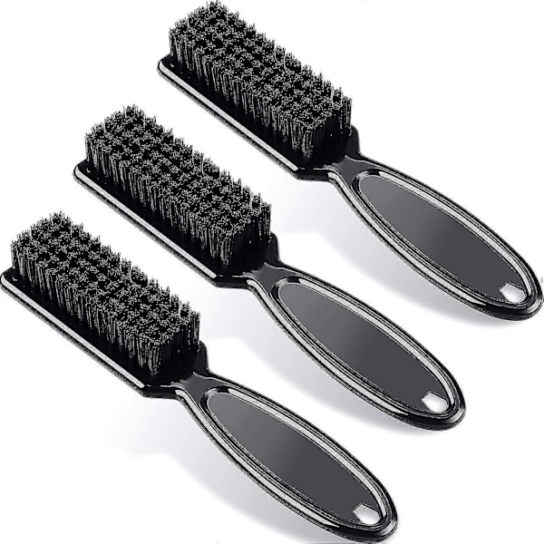 Rengöringsborste för Klippblad Hårklippare Rengöring Nylonborste Nagelborste Trimmer Barberare Rengöringsborste Verktyg (3st, Svart) A szkydv