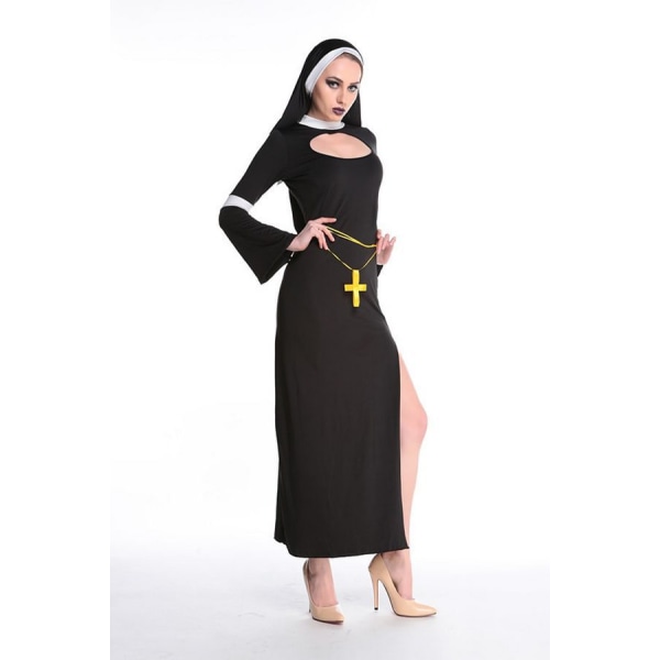Halloween kvindelig præst cosplay kostume Cross præst kostume nonne cosplay munke kostume spil kostume M