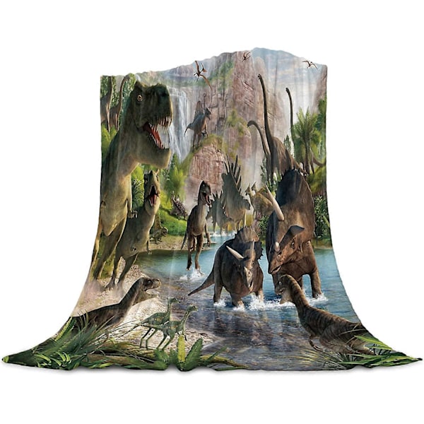 Flanell Fleece Filt för Soffa Säng Vulkan Dinosaurie Samling Mjuk Mysig Lättviktig Sängfilt för Barn/Vuxna/Flickor/Pojkar 150x200cm Dinosaurie2al
